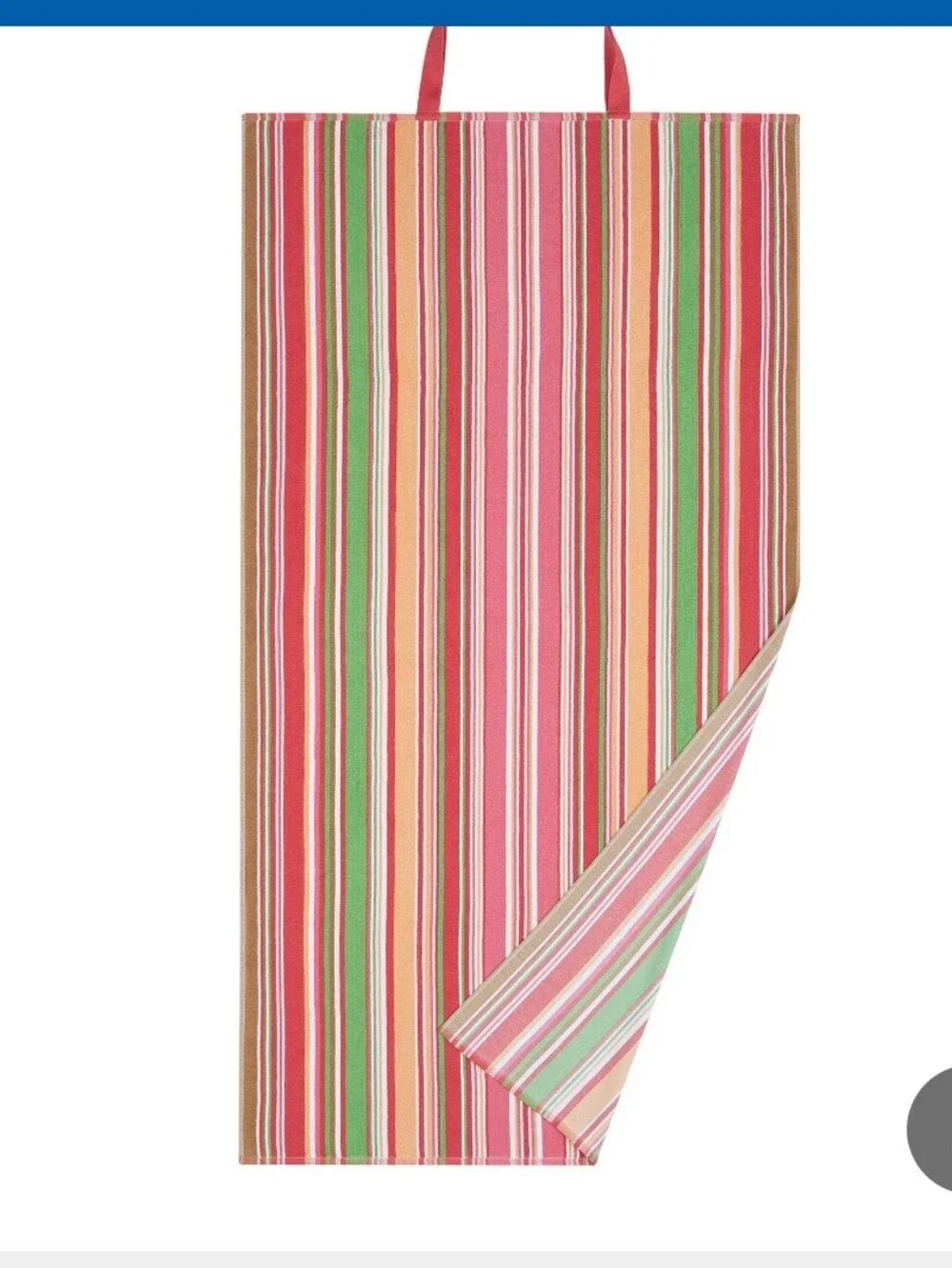 (Ew) 2 In 1 Striped Beach Towel And Tote Bag -